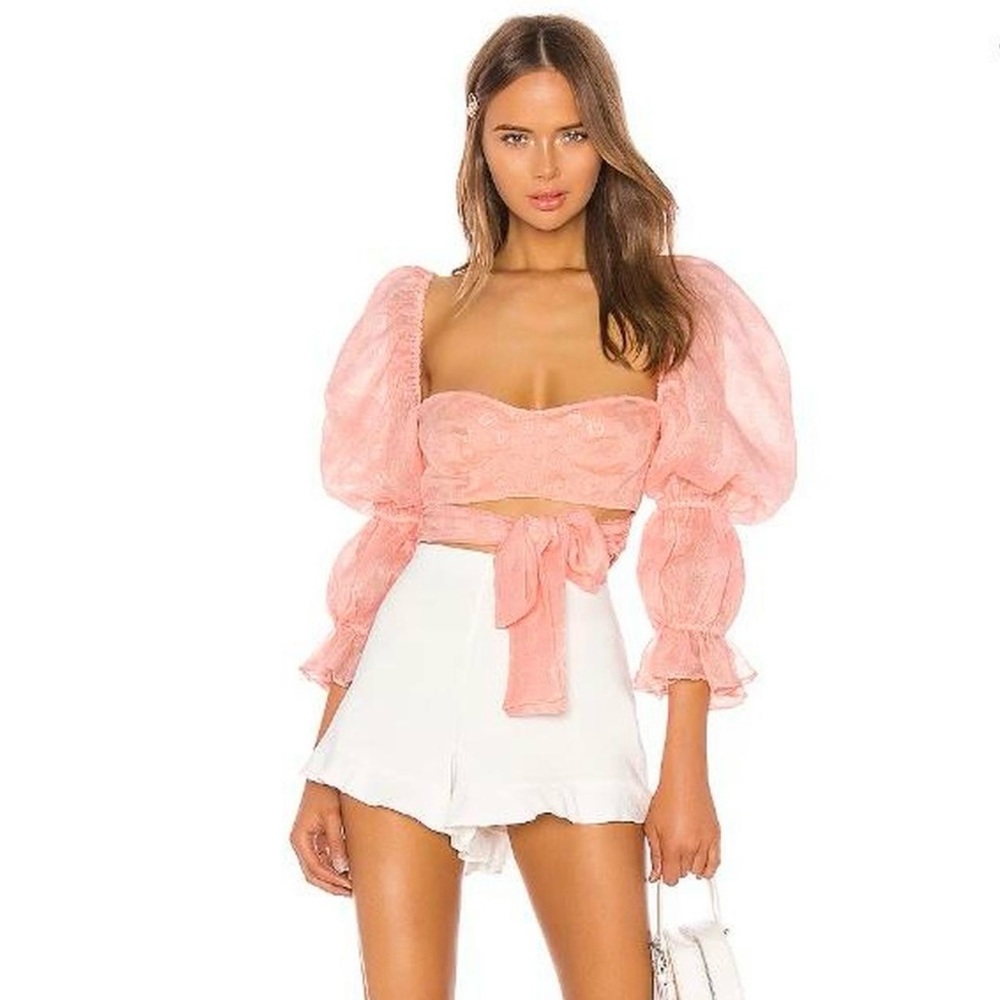 For Love & Lemons Hampton Crop Top, XS